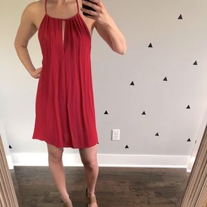 Maroon Dress with Strappy Back Detail